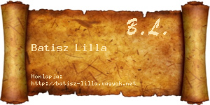 Batisz Lilla névjegykártya